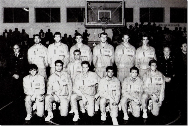 Nazionale italiana militare nel 1987, prima classificata al torneo Shape